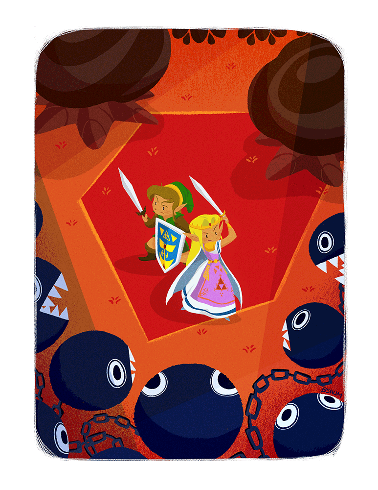 "Zelda vs Bow-Wows" by Benson Shum - Hero Complex Gallery