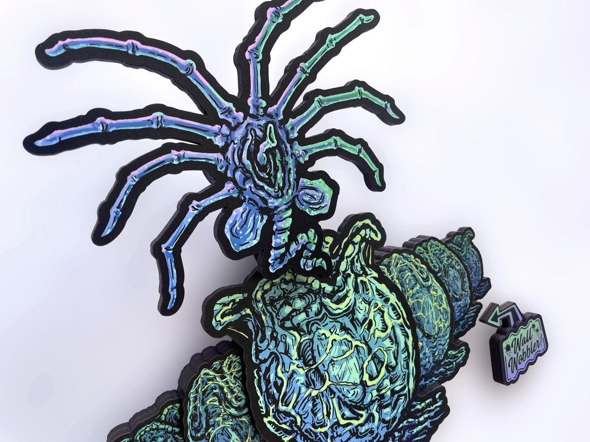 "Alien Facehugger Wall Wobbler" by Brad Albright