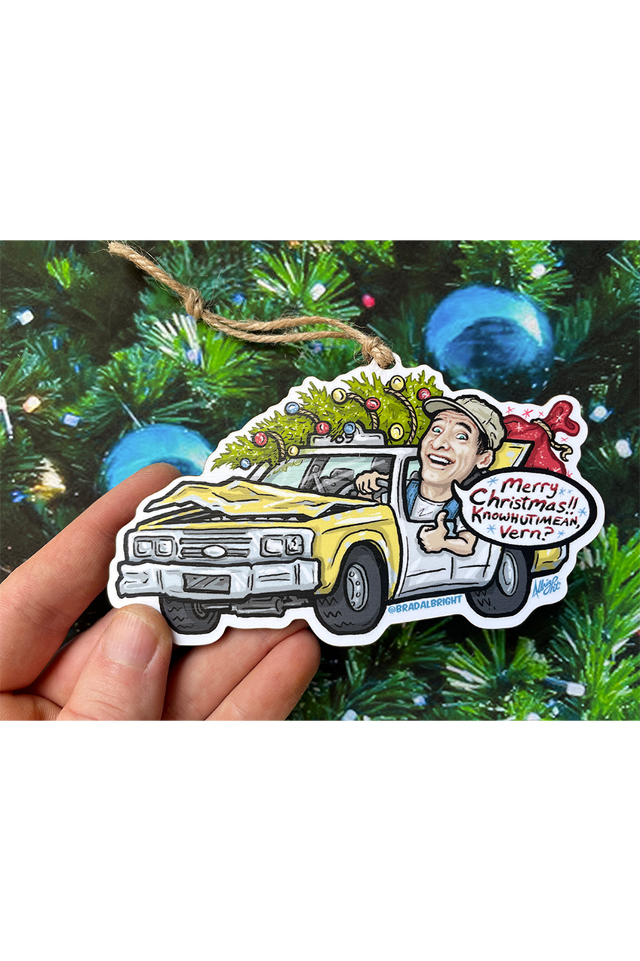 "Ernest Christmas Cab" Ornament by Brad Albright