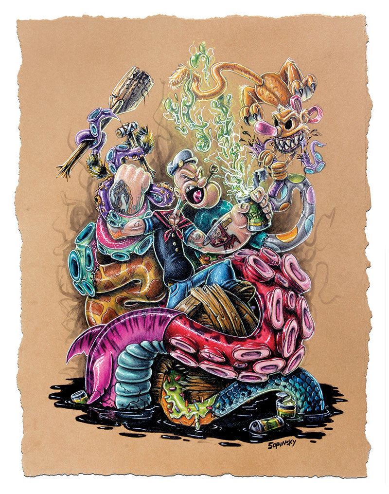 "Power Greens" by Brandon Sopinsky - Hero Complex Gallery
