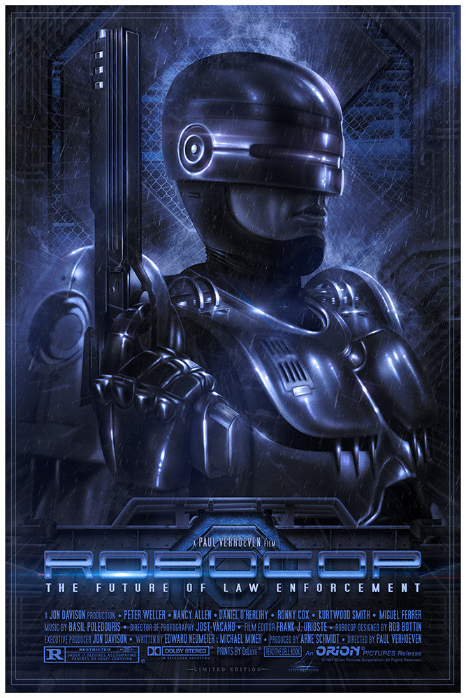 "Robocop" Blue Variant by Casey Callender - Hero Complex Gallery
