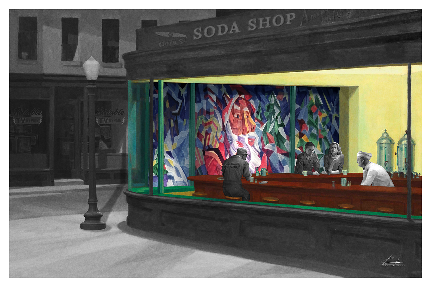 "Pleasanthawks - Mural Variant" by Casey Callender - Hero Complex Gallery