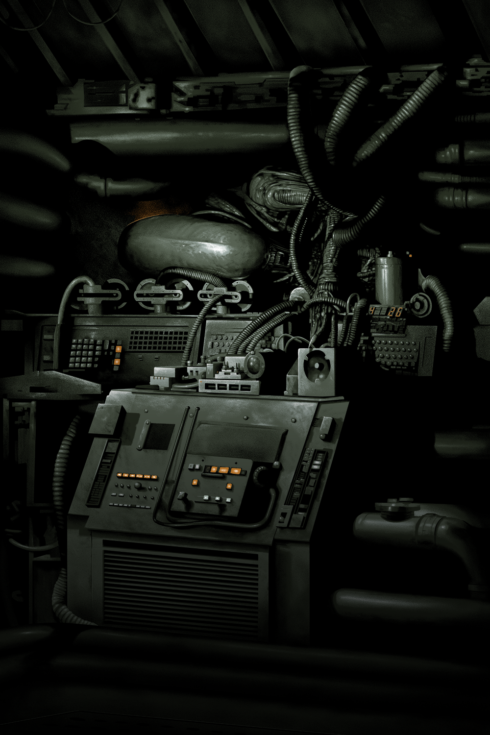 "Laying in Wait" Military Green Variant by Chris Koehler