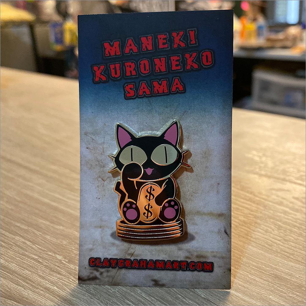 690. "Maneki Kuroneko Sama" Pin by ClayGrahamArt - Hero Complex Gallery