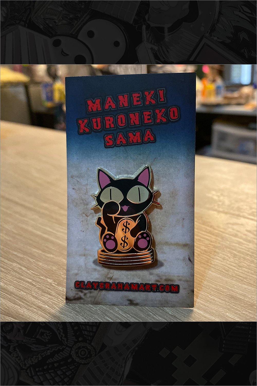 690. "Maneki Kuroneko Sama" Pin by ClayGrahamArt - Hero Complex Gallery