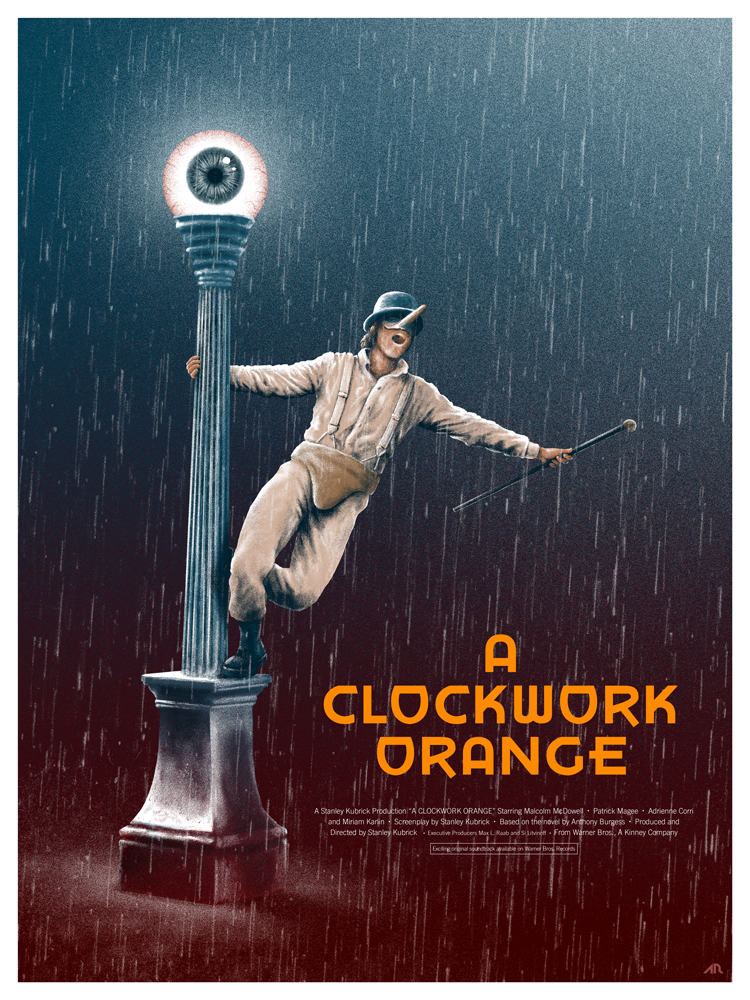 Cinematic Psychopaths: "A Clockwork Orange" Metal Variant by Adam Rabalais - Hero Complex Gallery