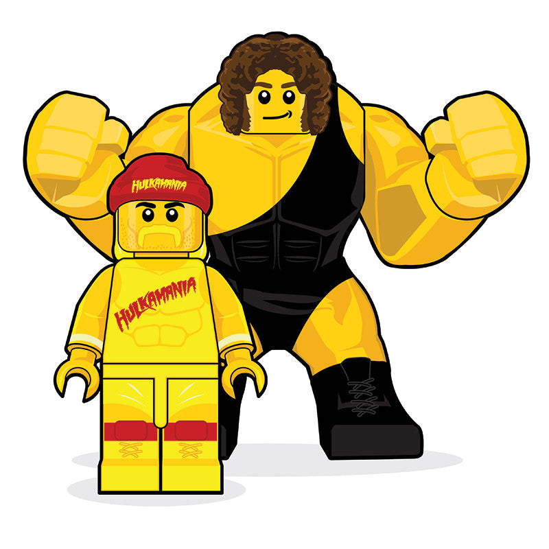 "LEGO Hulk Hogan and Andre The Giant" by Dan Shearn - Hero Complex Gallery