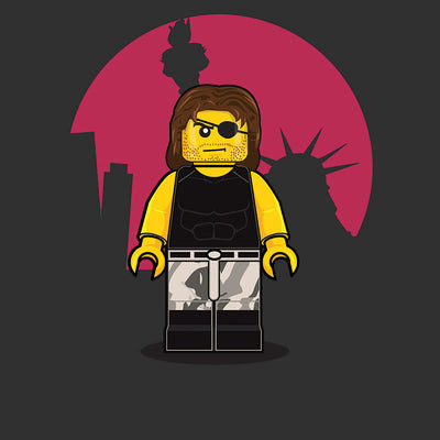 "LEGO Snake Plissken" by Dan Shearn - Hero Complex Gallery