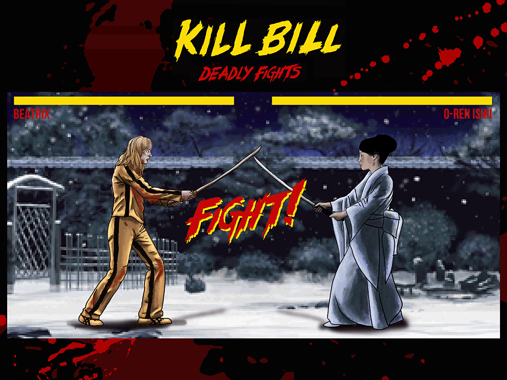 "Kill Bill Deadly Fights,  House Of Blue Leaves Winter Garden" by Daniel Nash - Hero Complex Gallery