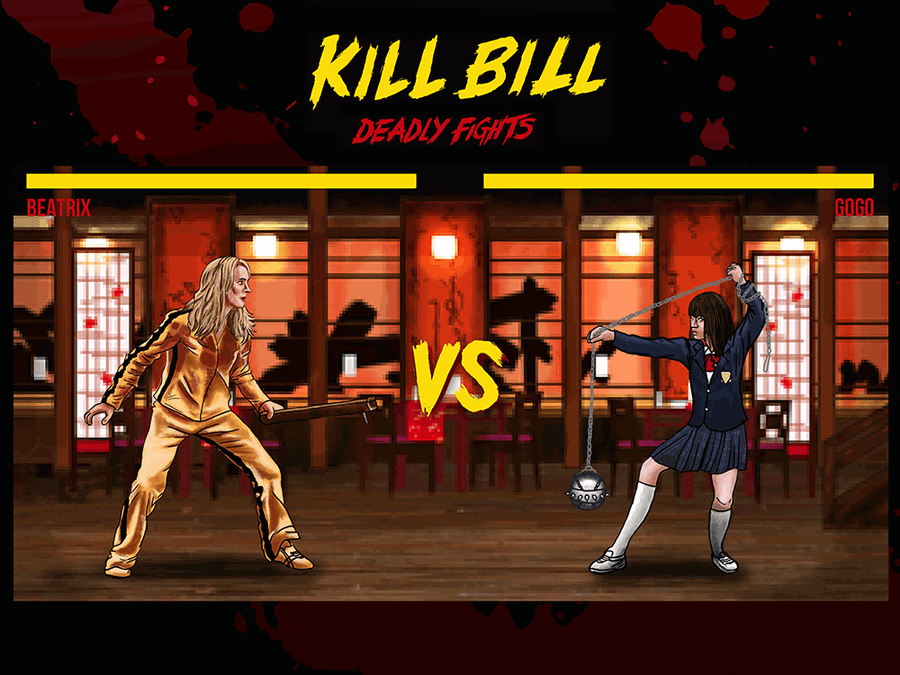 "Kill Bill Deadly Fights, House Of Blue Leaves" by Daniel Nash - Hero Complex Gallery
