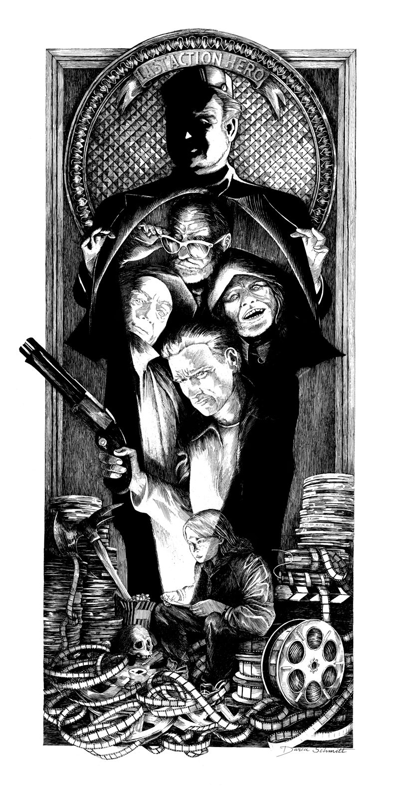 "Magic Ticket" B/W Variant by Daria Schmitt - Hero Complex Gallery