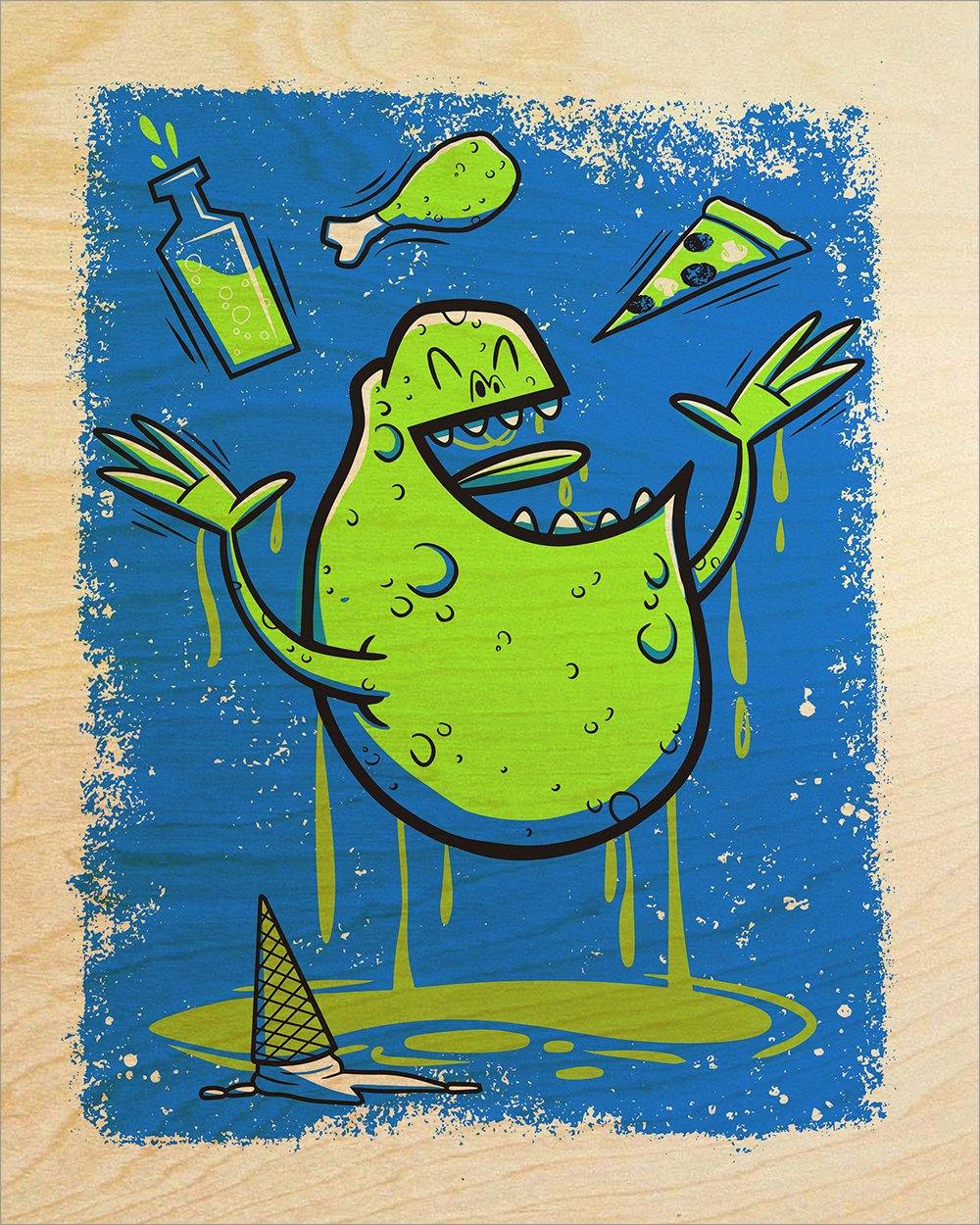 "Slime Time” Wood Variant by Doug LaRocca - Hero Complex Gallery