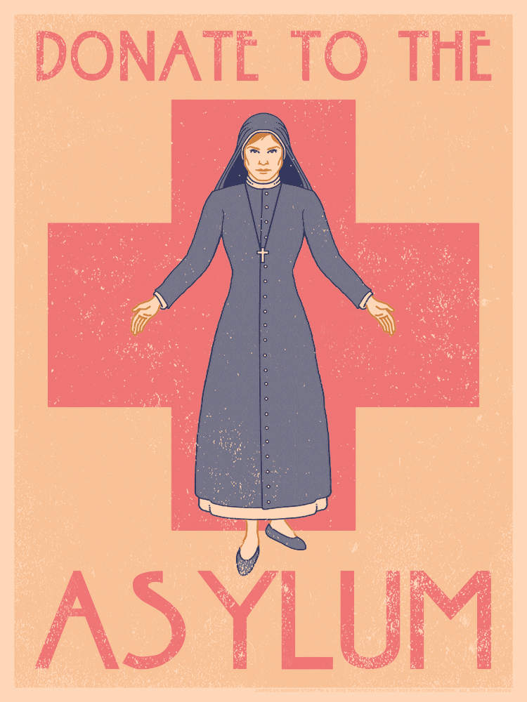 "DONATE TO THE ASYLUM" by Drew Wise - Hero Complex Gallery