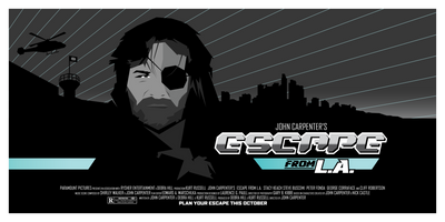 "Escape from L.A. Movie Poster" by La Fabrique de Posters by Maxime Crouzet - Hero Complex Gallery