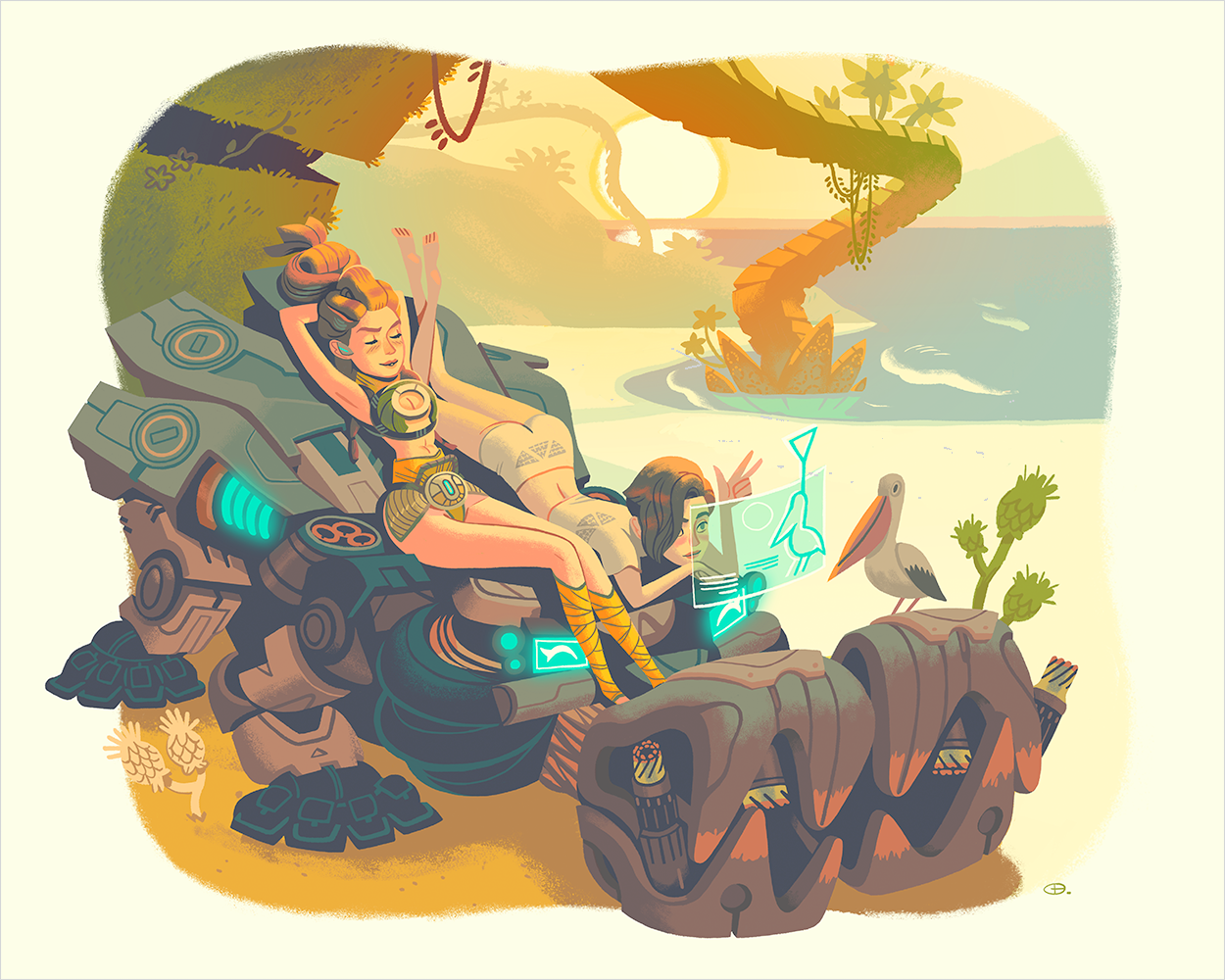 "Aloy and Beta" by Glen Brogan