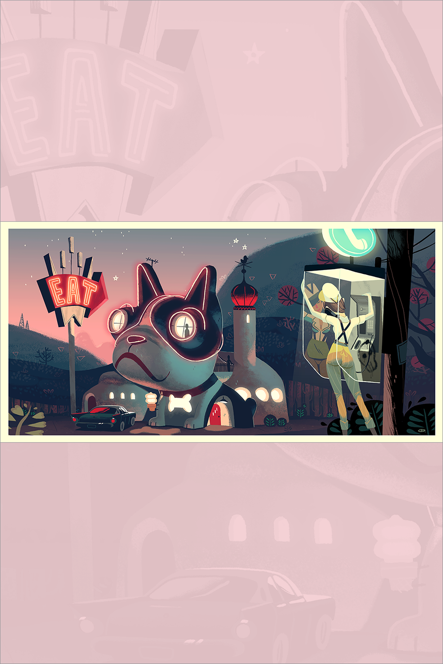 "Dog Cafe" by Glen Brogan - Hero Complex Gallery