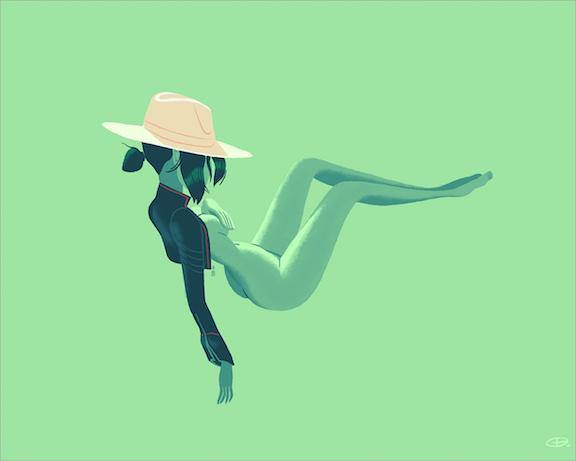 "Recline" by Glen Brogan - Hero Complex Gallery