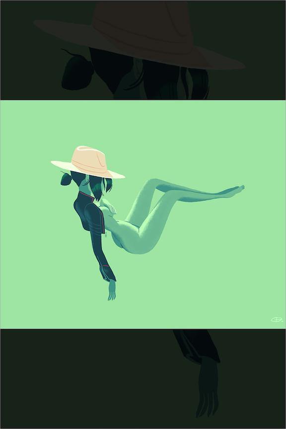 "Recline" by Glen Brogan - Hero Complex Gallery