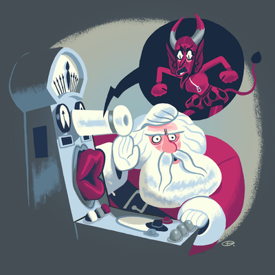 "Santa vs Devil" by Glen Brogan