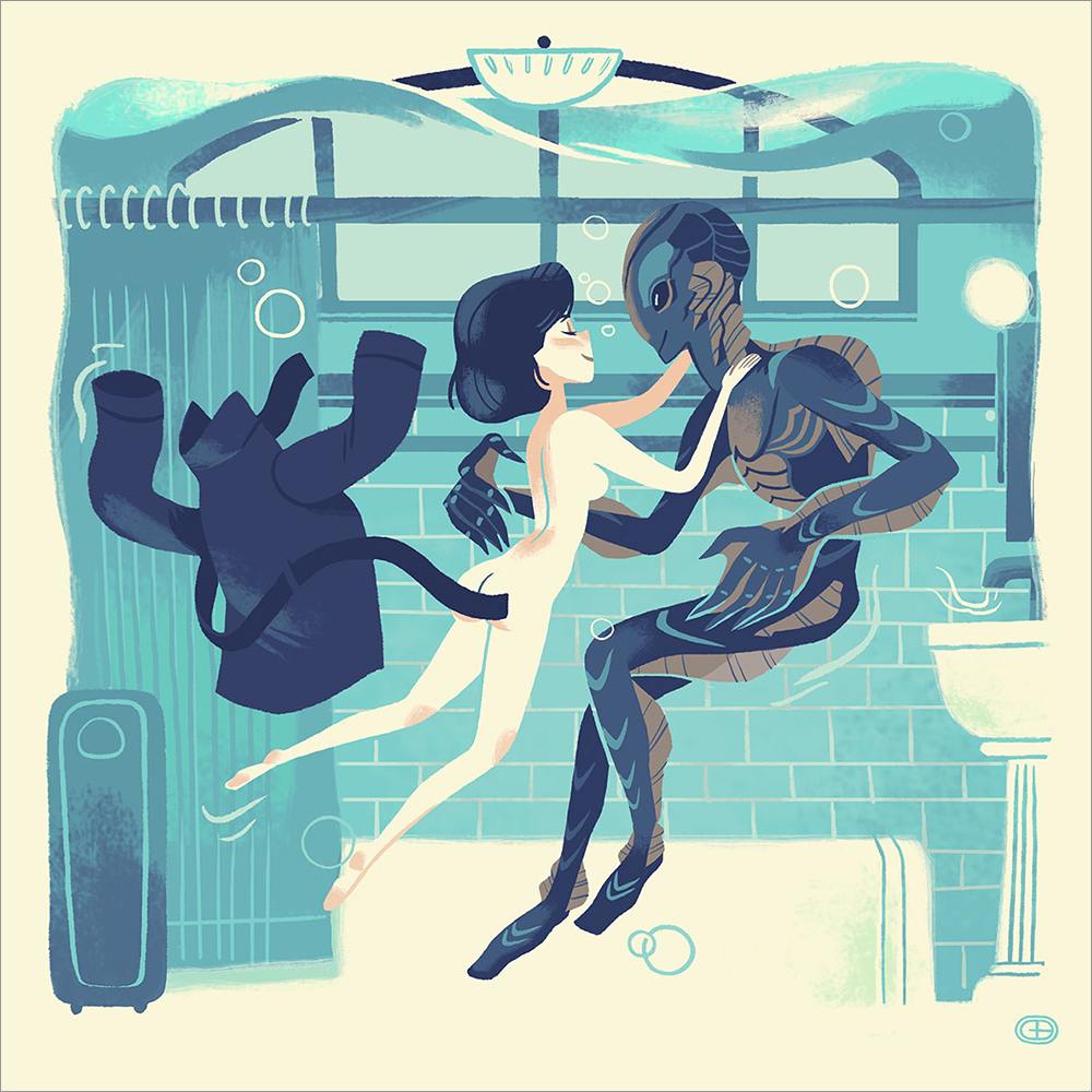 "The Shape of Water" Variant by Glen Brogan - Hero Complex Gallery