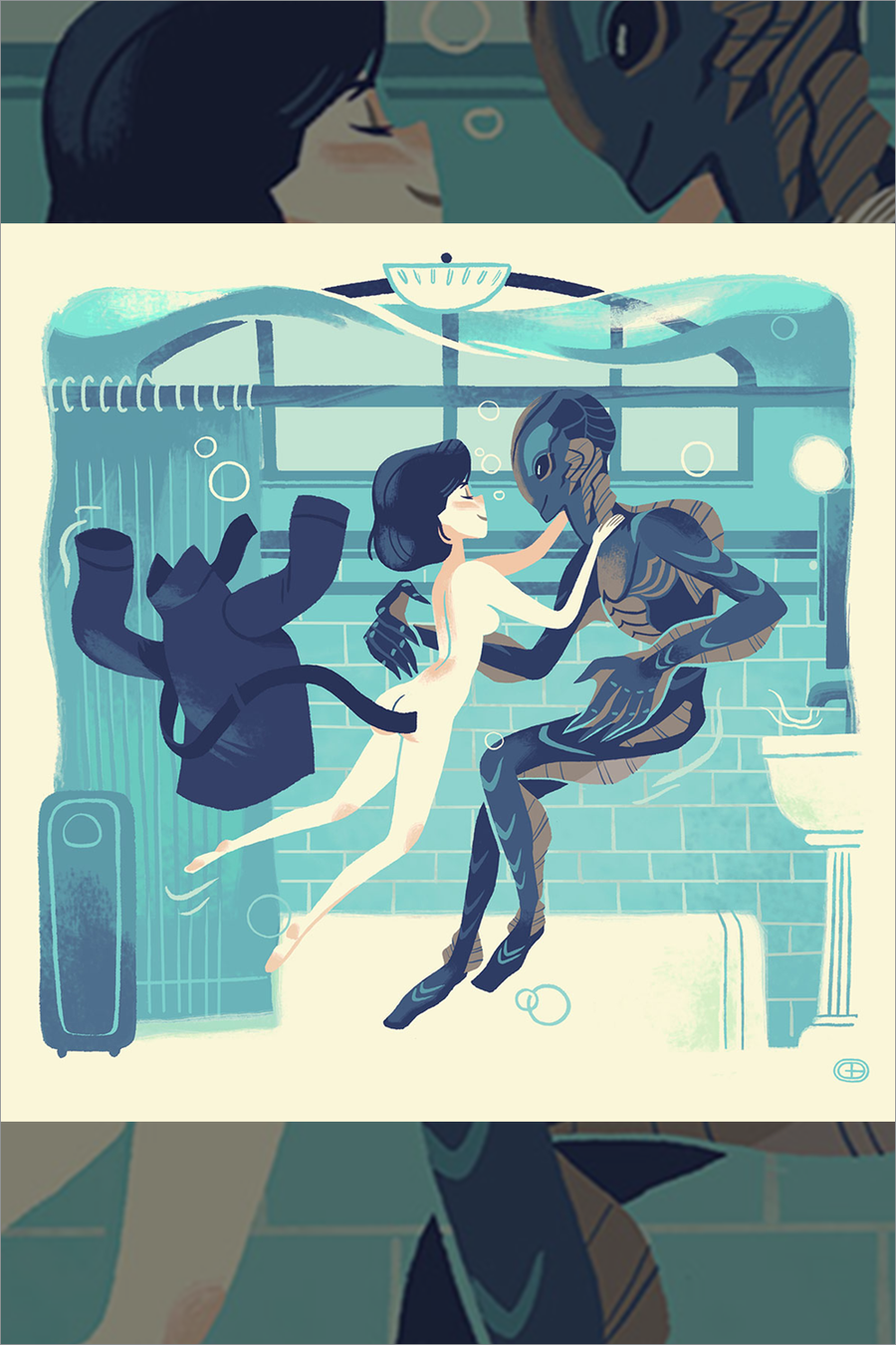 "The Shape of Water" Variant by Glen Brogan - Hero Complex Gallery