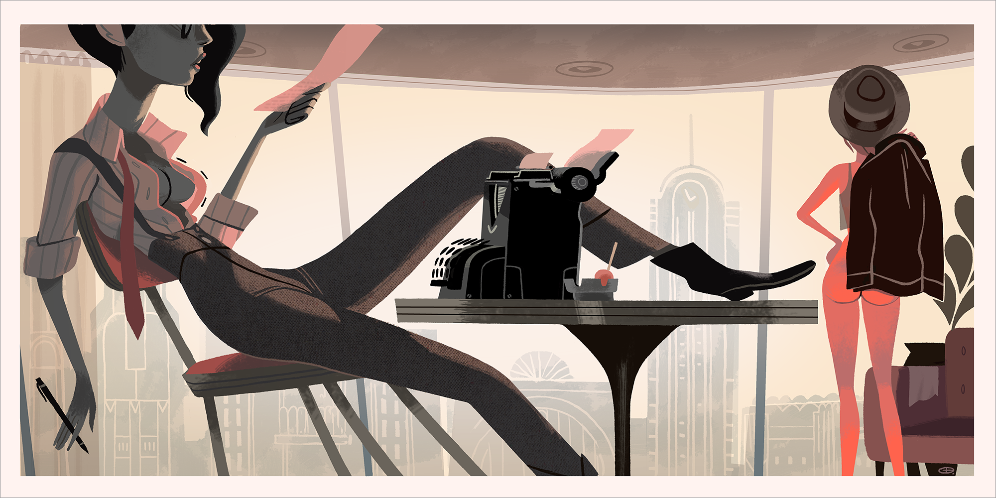 "Typewriter" by Glen Brogan - Hero Complex Gallery