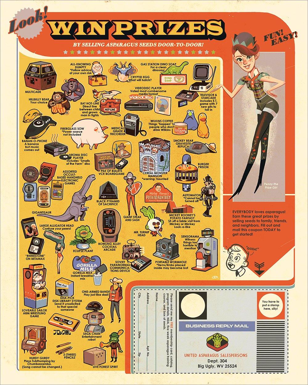 "Win Prizes!" by Glen Brogan - Hero Complex Gallery