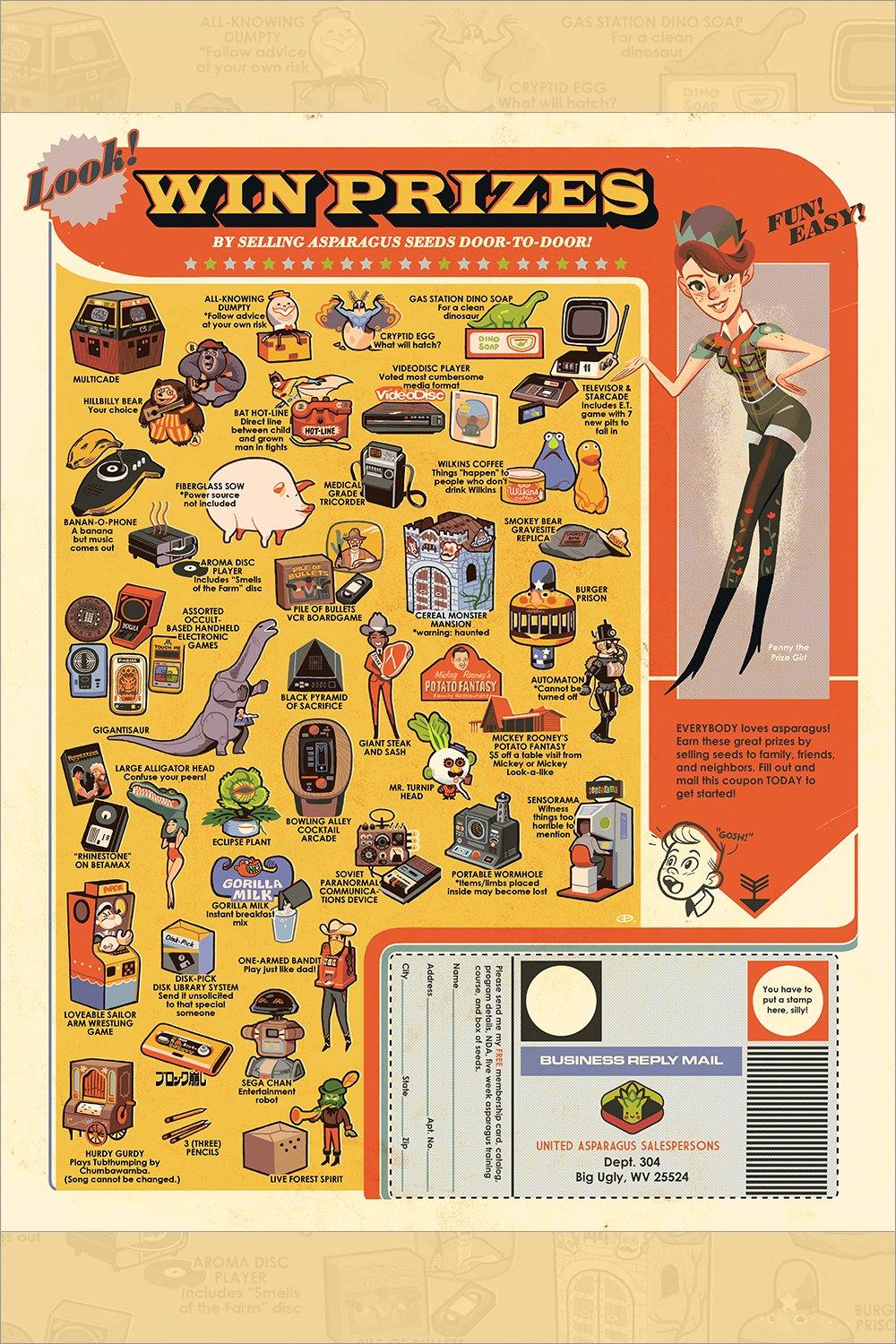 "Win Prizes!" by Glen Brogan - Hero Complex Gallery