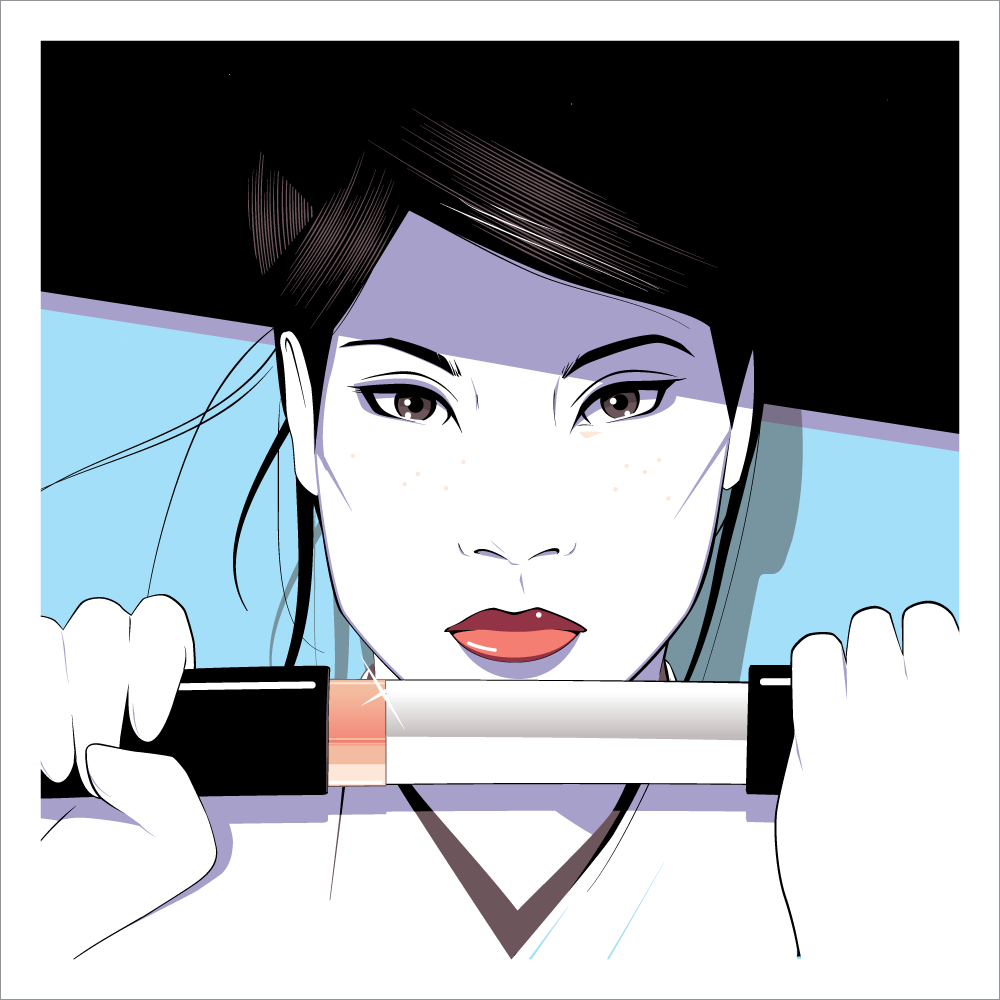 "Hanzo'd" Blue Square by Craig Drake - Hero Complex Gallery