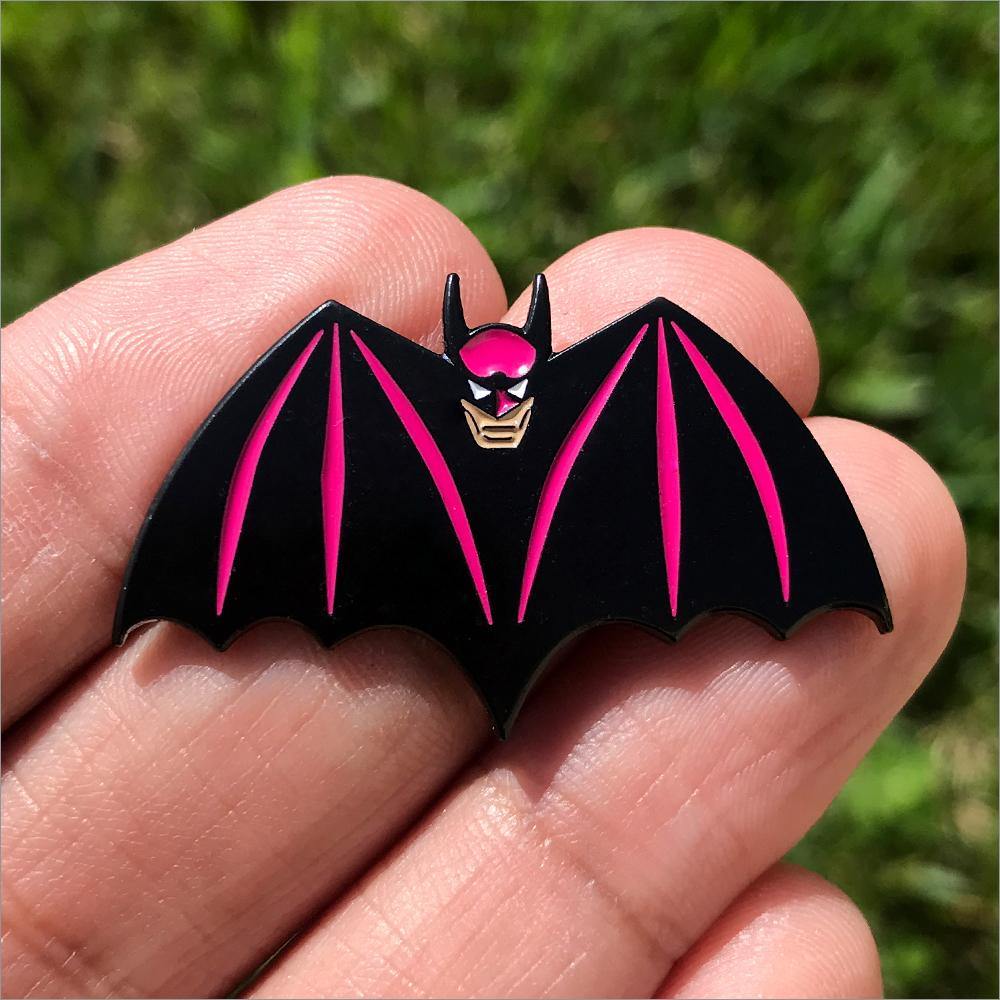 590. "Batman" Pink Pin by Hellraiser Designs - Hero Complex Gallery