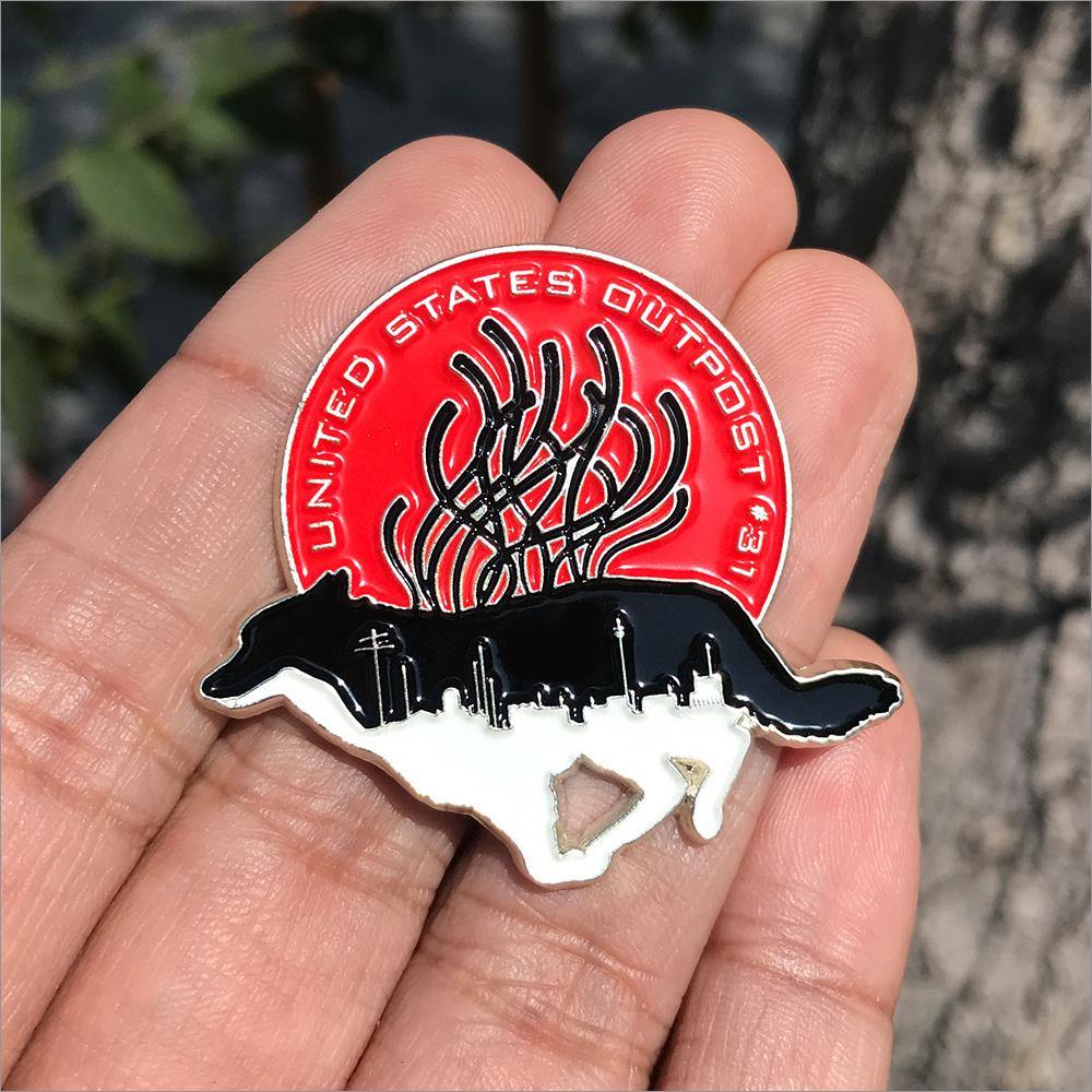 612. "Outpost #31" Red Pin by Hellraiser Designs - Hero Complex Gallery