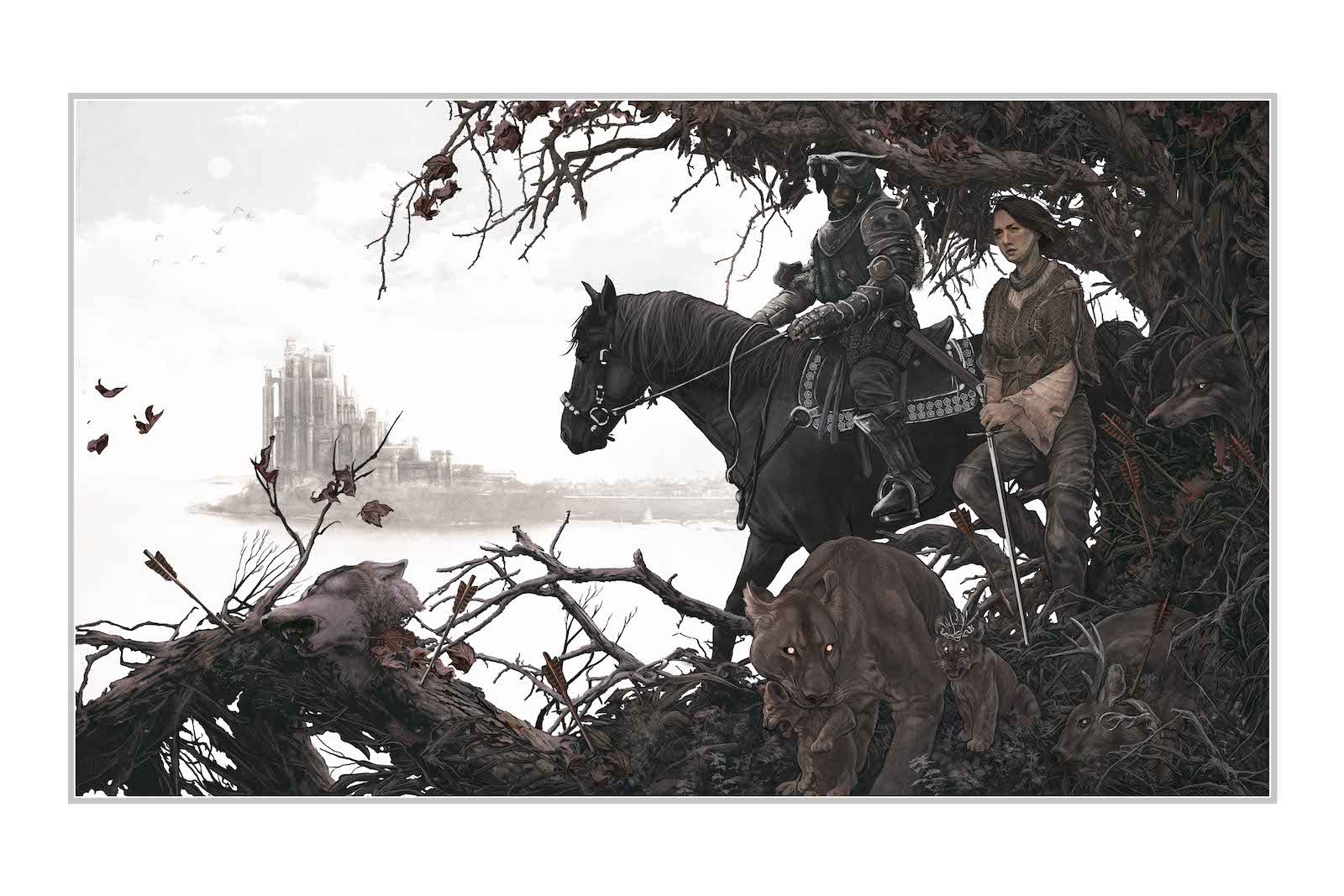 "The Hound and the Wolf" by AJ Frena - Hero Complex Gallery