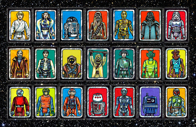 "The Original 21 Action Figures (1977 - 1979) Group Shot" by Jason Brown