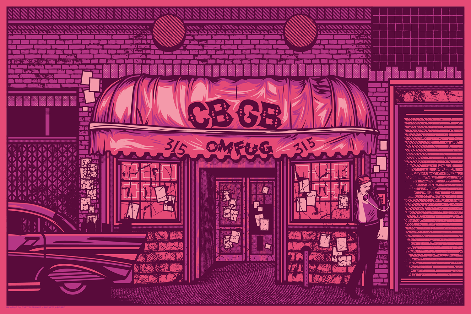 "315 Bowery - Hanging on the Telephone" Variant by Jeffrey Everett / Rockets are Red