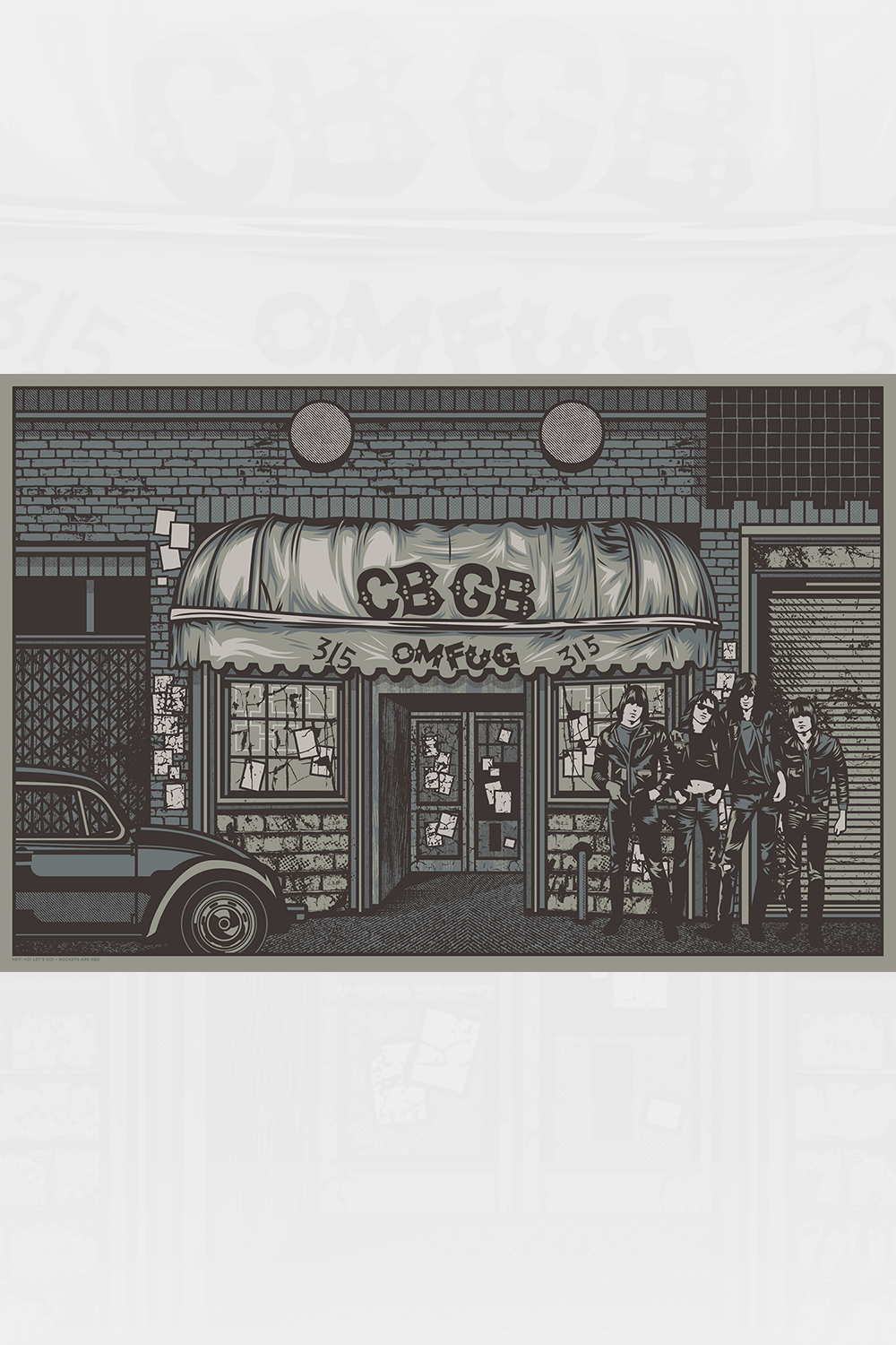 "315 Bowery - Hey! Ho! Let's Go!" Variant by Jeffrey Everett / Rockets are Red