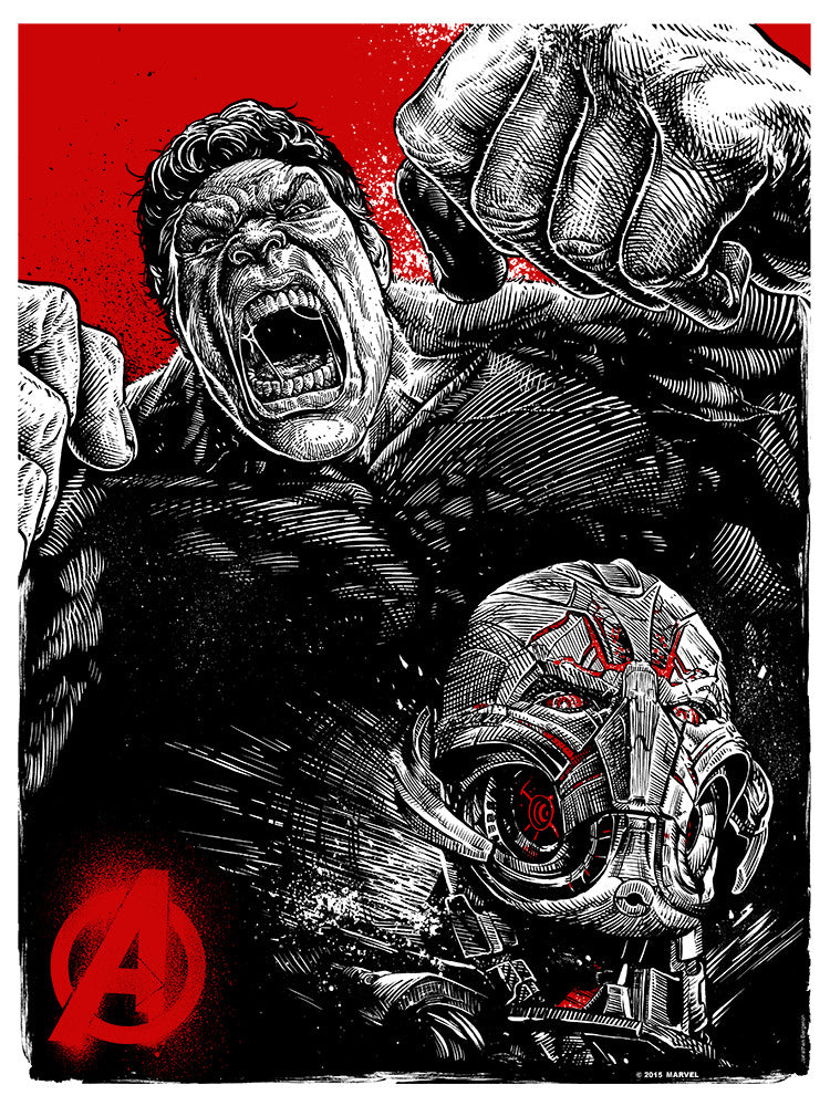 "Avengers: Age of Ultron" Red Variant by Jonathan Bergeron - Hero Complex Gallery