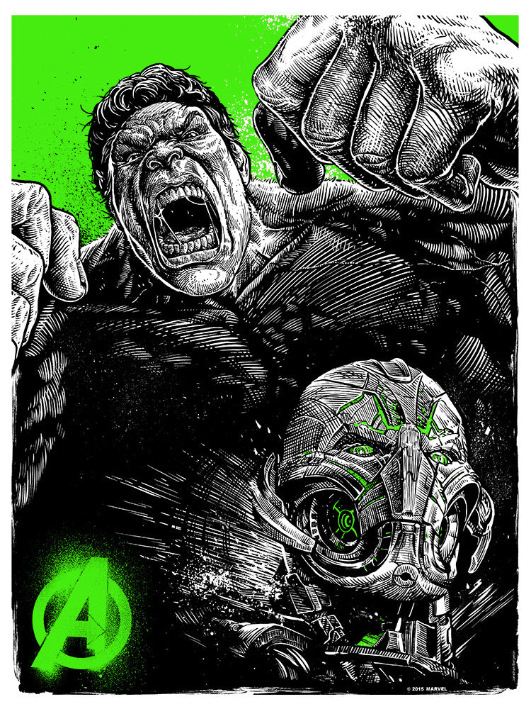 "Avengers: Age of Ultron" Green Variant by Jonathan Bergeron - Hero Complex Gallery