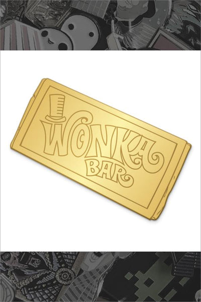 633. "Wonka Bar" Golden Ticket Variant Pin by Joshua Budich - Hero Complex Gallery