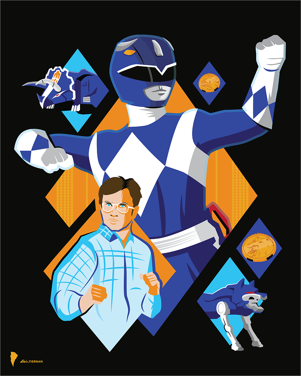 "Blue Power Ranger" by Kevin Tiernan