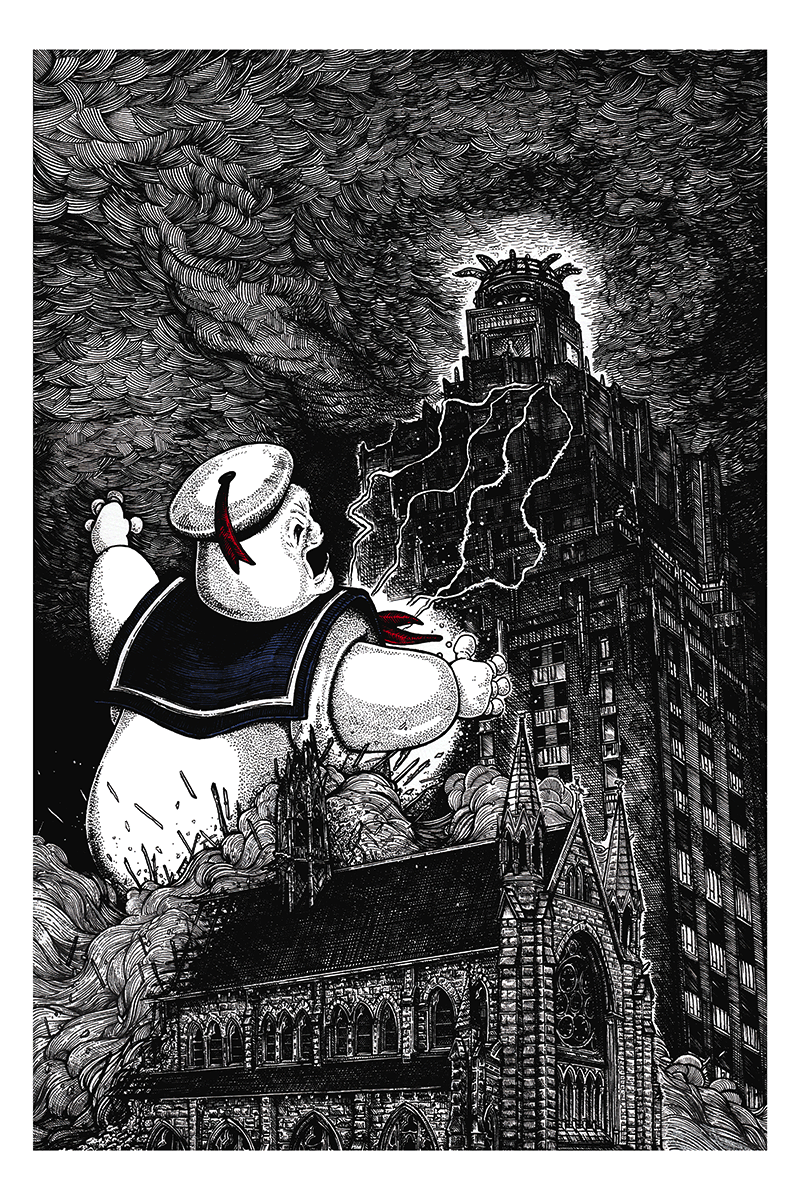 "Mr. Stay Puft" by Liam Atkin - Hero Complex Gallery