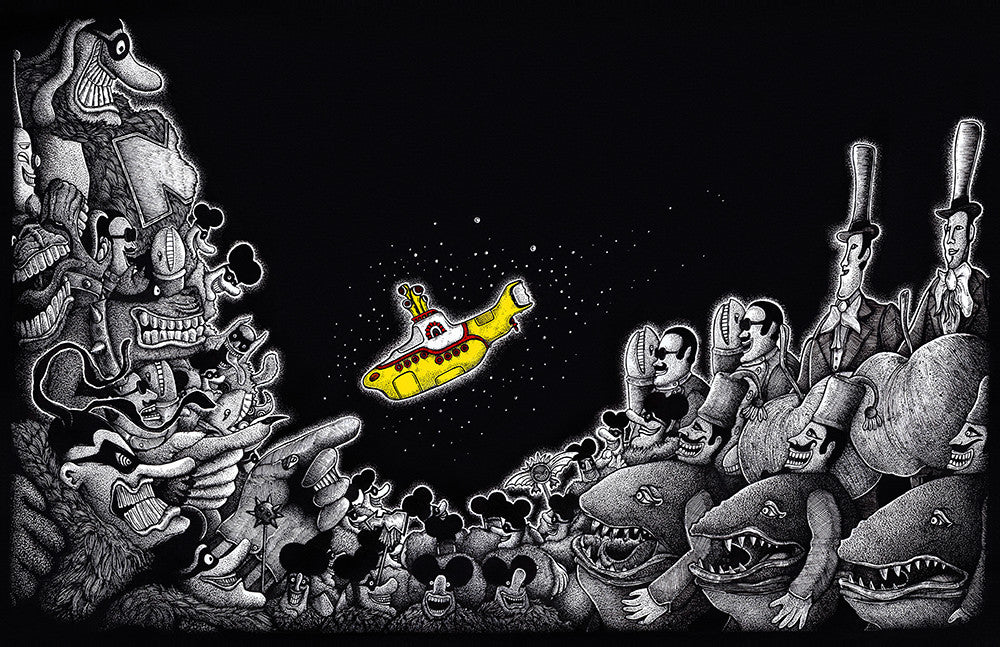 "We all live in a yellow submarine" by Liam Atkin - Hero Complex Gallery