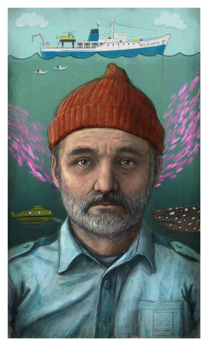 Starring Bill Murray as...Steve Zissou by Matthew Rabalais - Hero Complex Gallery
