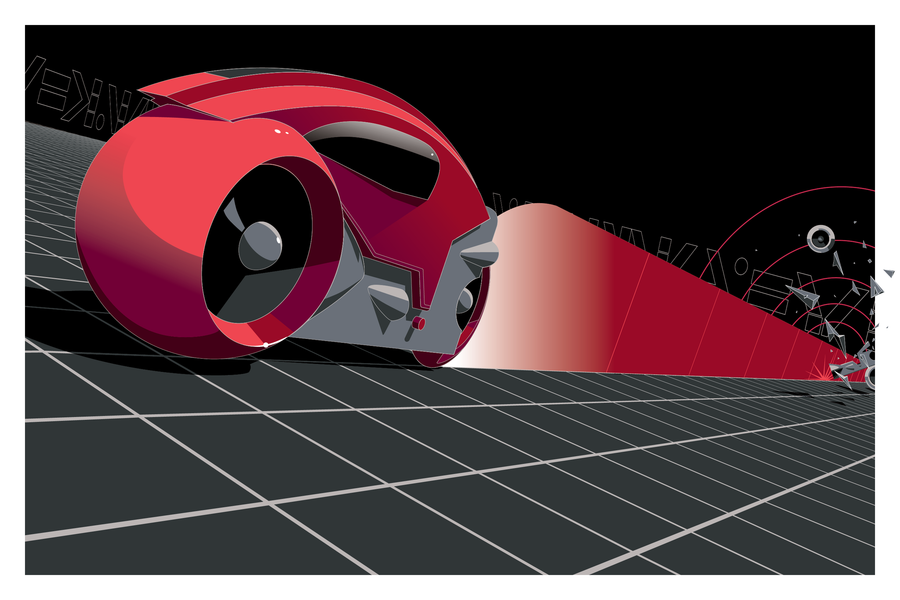 Light Cycle Red by Craig Drake - Hero Complex Gallery
