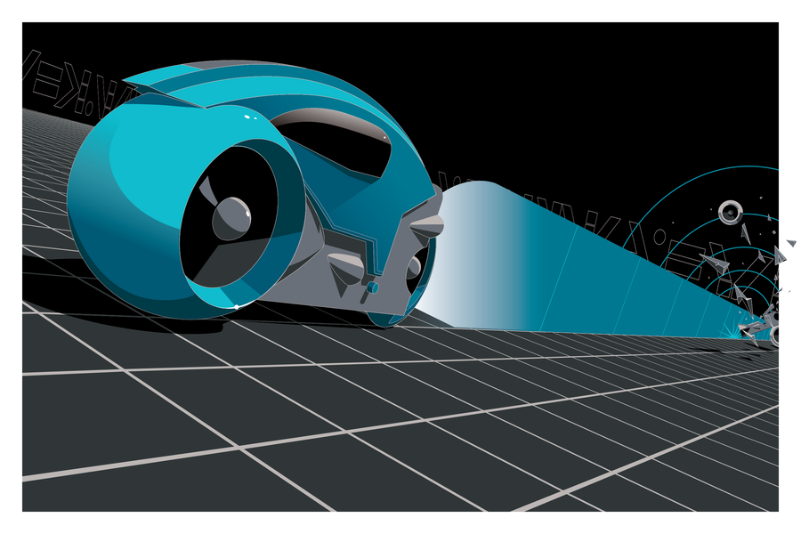 Light Cycle Blue AP by Craig Drake - Hero Complex Gallery
