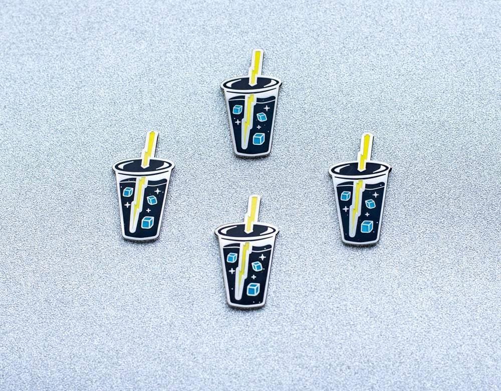 331. "Liquid Lightning - Iced Coffee" Pin by Pop Rocket Creations - Hero Complex Gallery