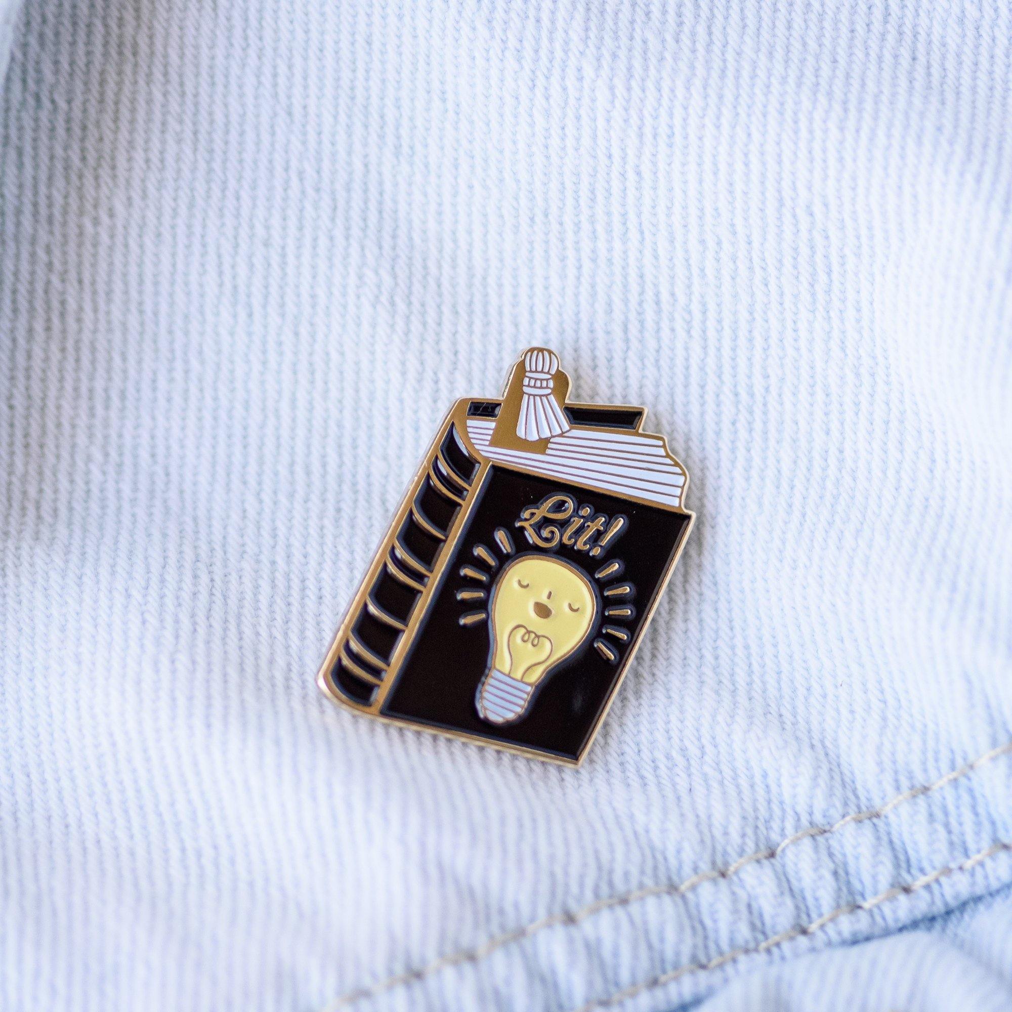 552. "Lit! Book in Black" Pin by ILOOTPAPERIE - Hero Complex Gallery