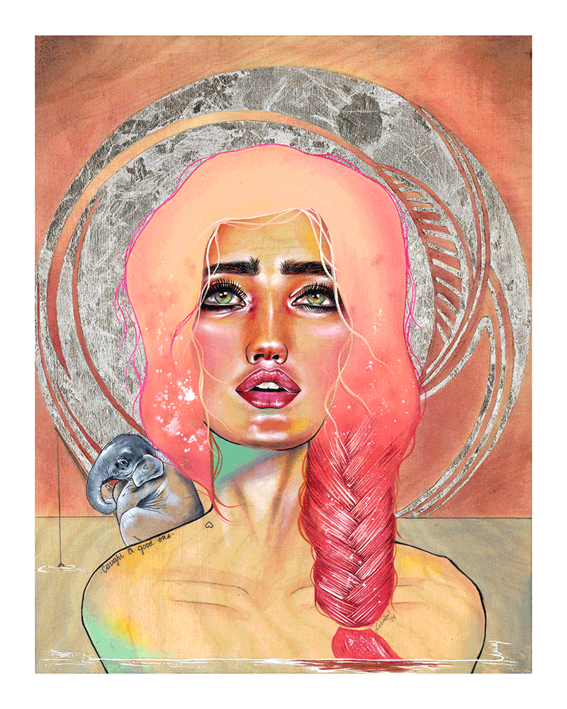 "Caught a good one" fine art print by MJ Lindo - Hero Complex Gallery