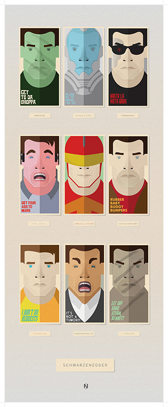 "Schwarzenegger Trading Cards" by Matt Needle - Hero Complex Gallery