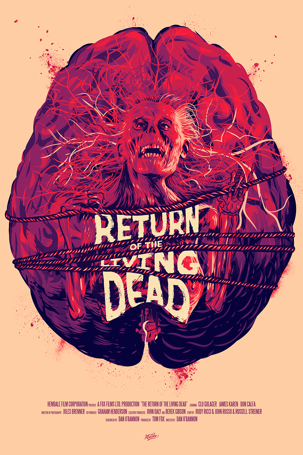 "BRAAAINS!" Blood Red Variant by Malone