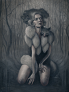 Queen of Clubs: "Shapeshifter" Original by Mandy Tsung - Hero Complex Gallery